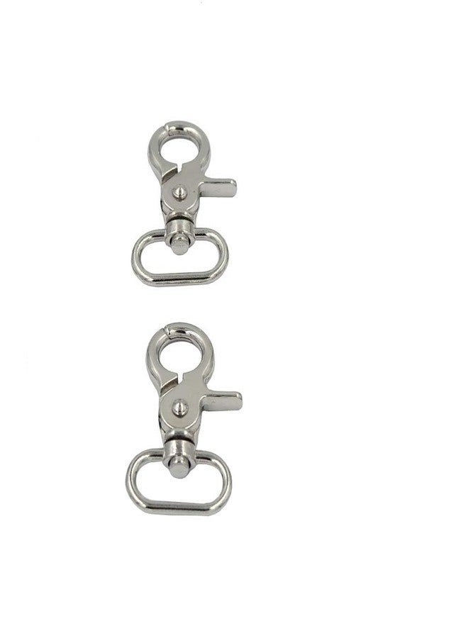 SHOPEE 2pcs Lobster Claw Clasps Swivel Lanyards Trigger Swivel Snap Hooks Strap for DIY Bags Art Crafts Jewelry Findings Keychain Key Rings Connector(1" Silver)
